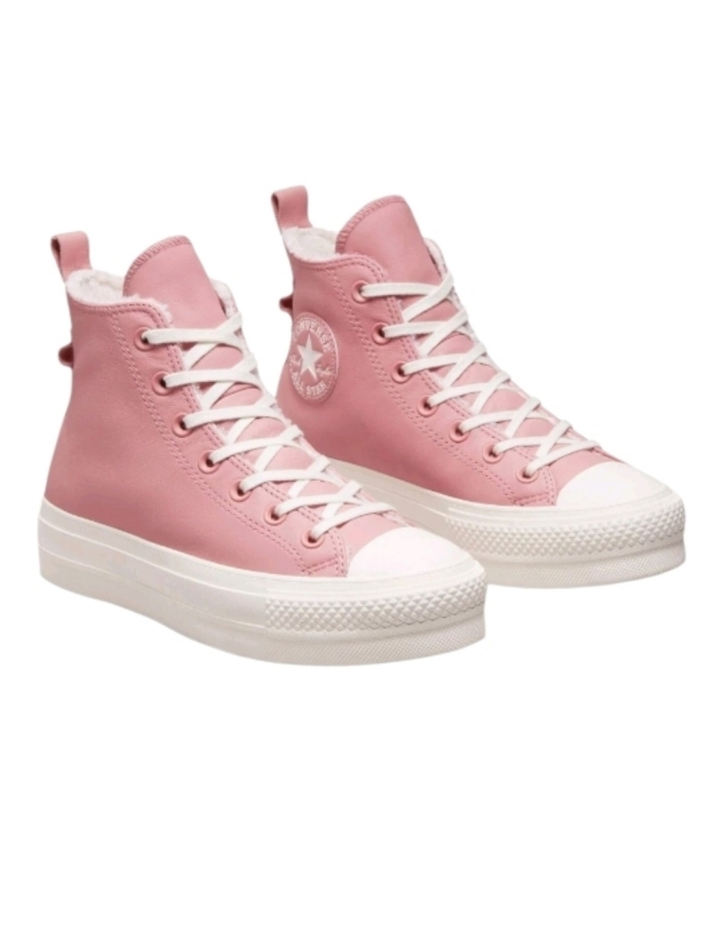 Converse AS Chuck Taylor Lined Leather Lift Platform Hi Sneakers-NIB